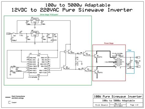 Pls i need circuit diagram of 1000w inverter. Schematics diagrams: Sine inverter 1000w schematic diagram