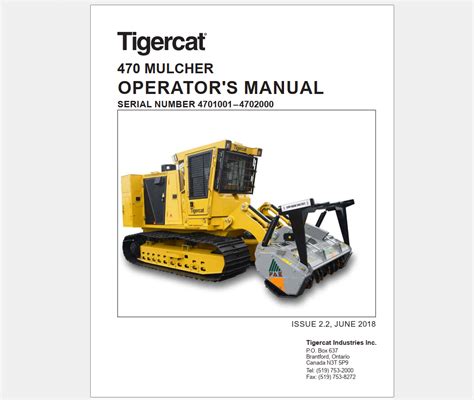 Tigercat Mulcher Operator Service Manuals Pdf