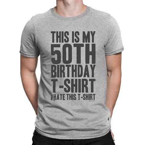 Mens This Is My 50th Birthday T Shirt 50 Years Old Organic Top Funny T Idea Ebay