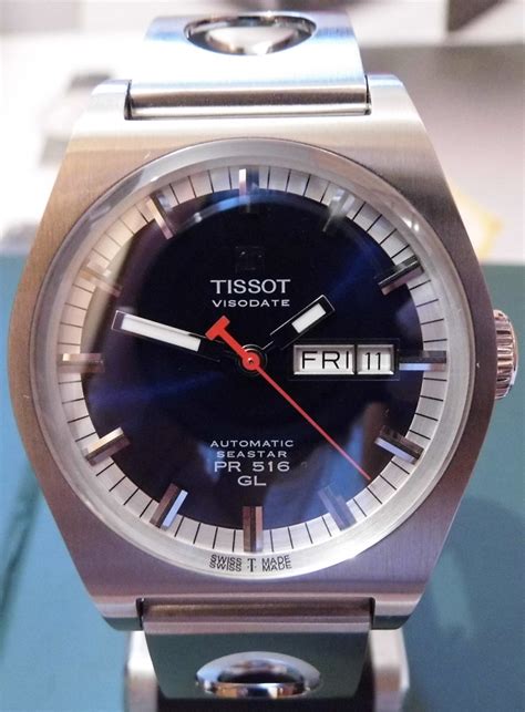 Tissot Heritage Pr 516 Auto Blue Dial Steel Bracelet