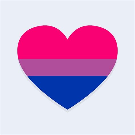 Free Vector Bisexual Flag In Heart Shape