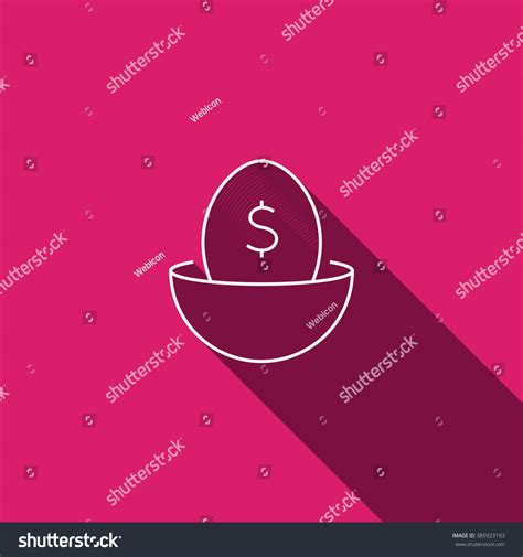 Nest Egg Line Art Icon Apps Stock Vector Royalty Free 385923193
