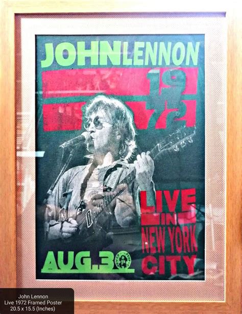 John Lennon Poster John Lennon Live In New York City 1972 Poster