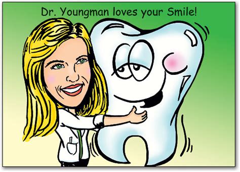 Custom Caricature The Tooth Postcard Smartpractice Dental