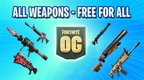 All Weapons Season 1 🌀 6550 1662 2585 By Fooxi Fortnite Creative