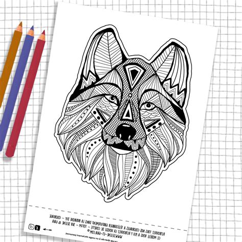 15 Beau De Coloriage Mandala Loup Photos - Coloriage