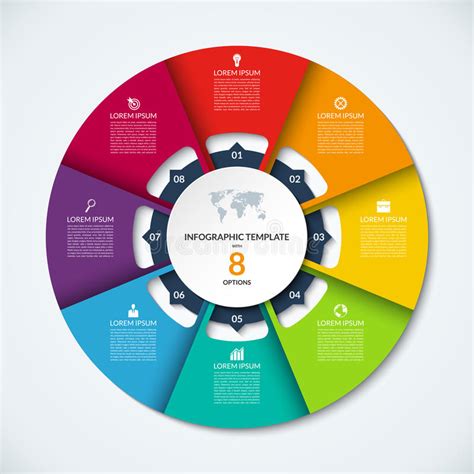 Vector Infographic Circle Template Business Concept With 8 Options