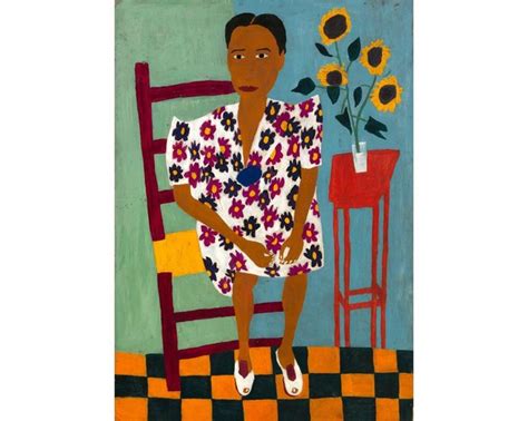 Black Woman Portrait Painting Vintage African American Folk Etsy In