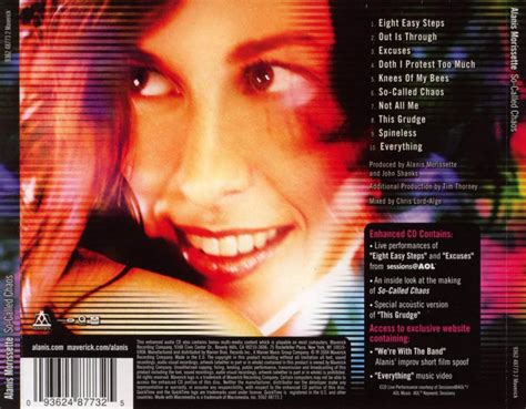 Copertina cd Alanis Morissette - So Called Chaos - Back, cover cd Alanis Morissette - So Called 