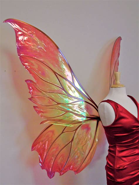 Giant Butterfly Painted Fairy Wings In Your Choice Of Colors Fire