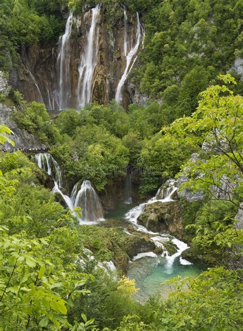 Waterfalls And Lakes In Plitvice National Park Stock Image Image Of