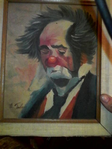 How May I Find Out How Much My Clown Oil Painting Is Worth Artifact