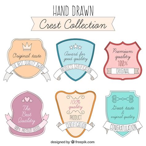 Download Vector Beautiful Heraldic Shields With Detail Leaves