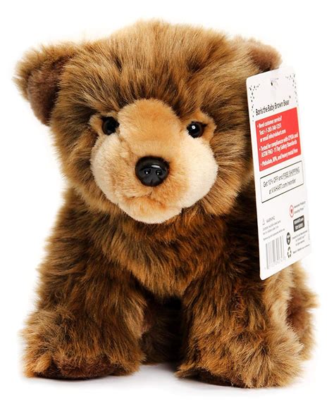 Viahart Borya The Baby Brown Grizzly Bear 23cm Realistic Looking Stu