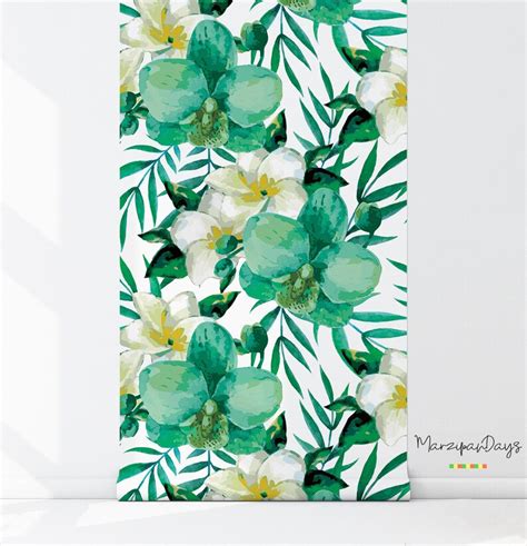 Tropical Removable Wallpaper Floral Wall Murals Tropical Etsy