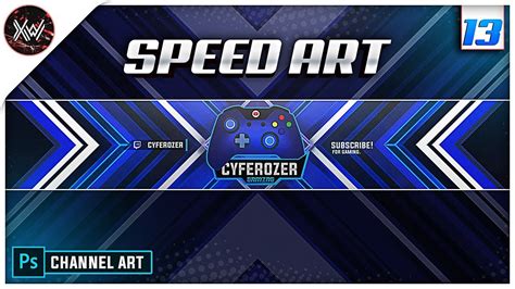 Gaming Youtube Channel Art Photoshop Ft Cyferozer Speed Art 13