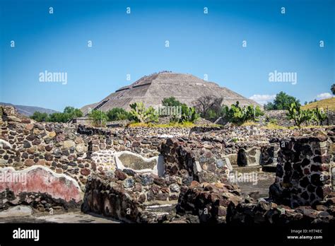 The Sun Pyramid At Teotihuacan Ruins Mexico City Mexico Stock Photo