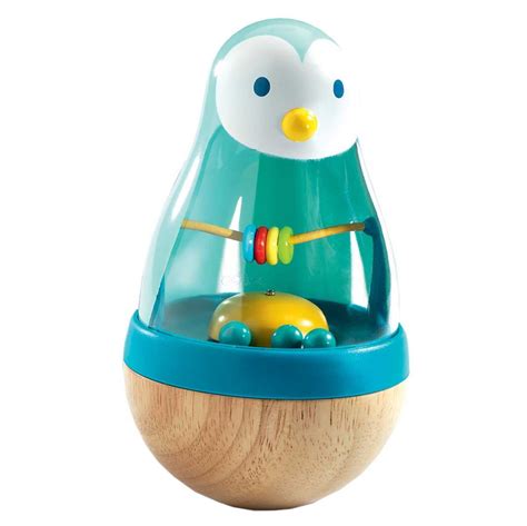 Roly Penguin Djeco Squeak And Rattling Toys
