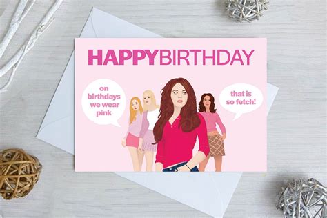 Mean Girls Birthday Card Regina George Birthday Card Mean Etsy
