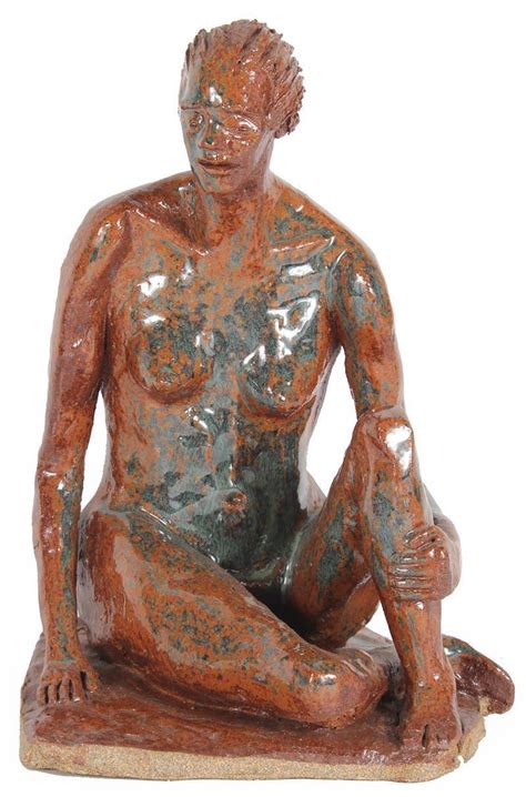 Seated Nude Clay Sculpture My XXX Hot Girl