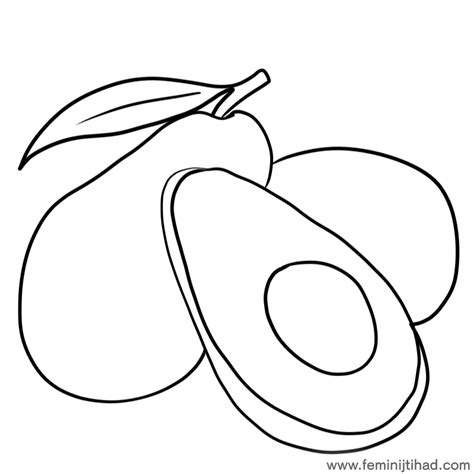 Easy Avocado Coloring Pages Pdf For Toddler Get Avocado Coloring