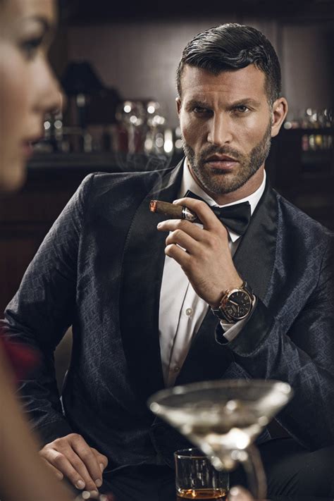Male Model Smoking Cigar