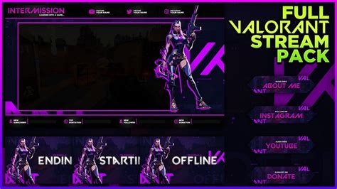 Full Valorant Stream Overlay Template Psd Download Youtube