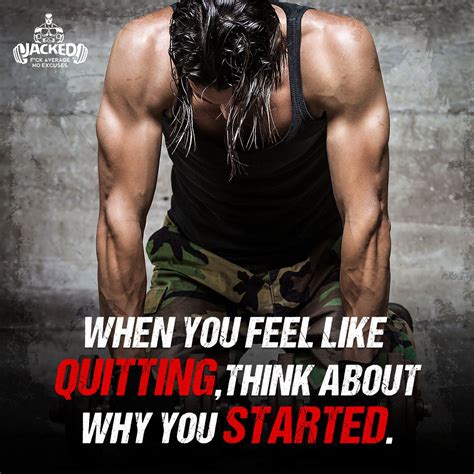 a man squatting down with the caption when you feel like quiting think about why you started