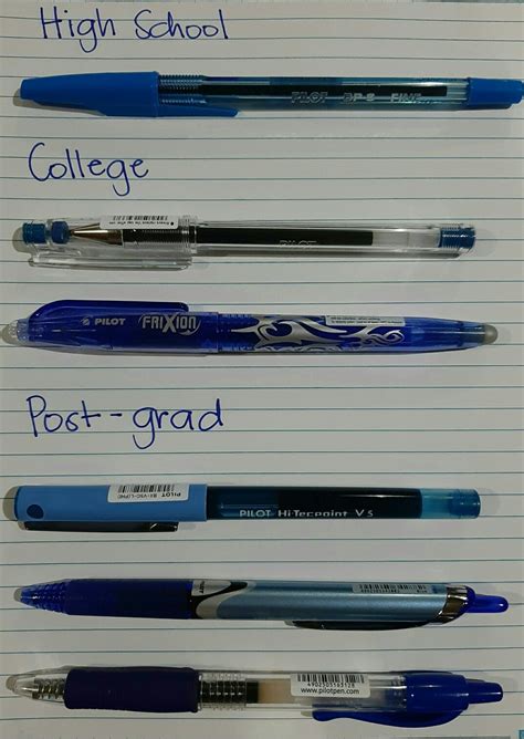 These Are The Different Types Of Pilot Pens That Ive Used In My