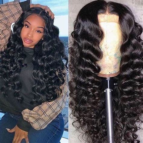 Loose Wave Wig 250 Density Lace Front Human Hair Wigs For Women Brazilian Remy 13x4 Glueless