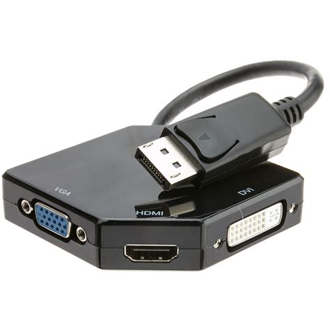 You may have noticed vga cables becoming less common by the year. DisplayPort to HDMI, VGA or DVI, 3-IN-1 Adapter