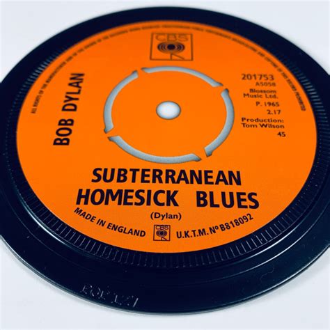 Bob Dylan Subterranean Homesick Blues Coaster