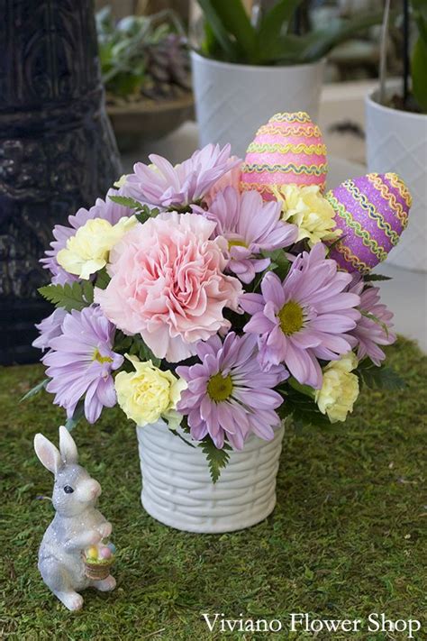 Easter Flower Basket Easter Flowers Flower Pots Flower Arrangements