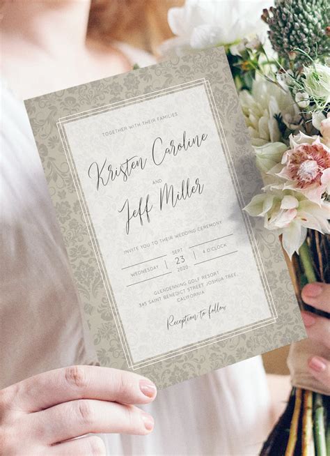 Download Printable Floral Vintage Wedding Invitation Pdf