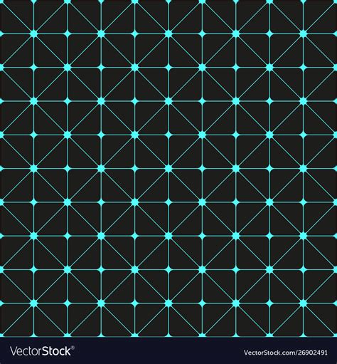 Seamless Futuristic Geometric Cyberpunk Pattern Vector Image