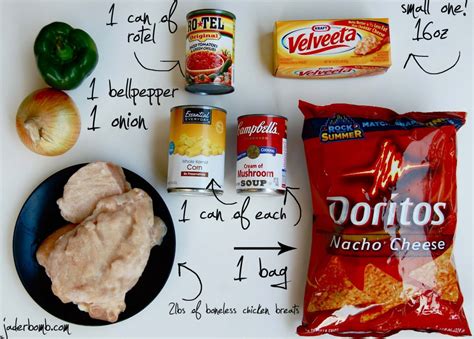 This chicken doritos casserole recipe is super easy to make and tastes great. DORITO CHICKEN- RECIPE - JADERBOMB