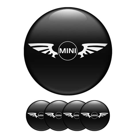 Mini Cooper Emblem Set Of 4 X All Sizes Domed Silicone Stickers 3d