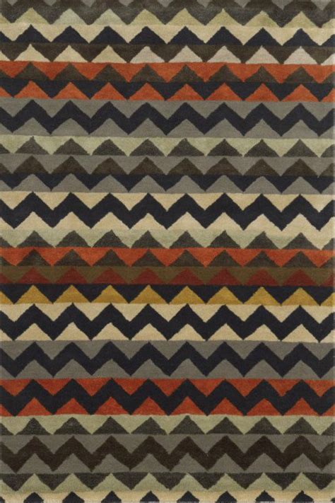 Multicolor Chevron Modern Hand Tufted Carpet