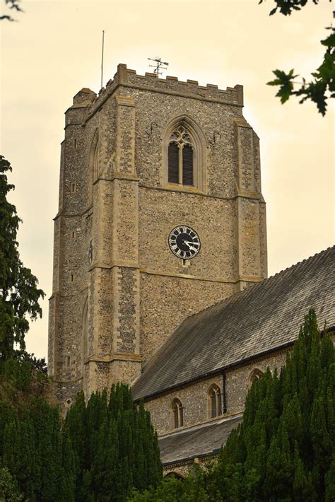 Hingham Church Tower St Andrews Church Hingham Norfolk Robin