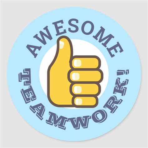Teamwork Great Job Thumbs Up Stickers Are The Perfect Addition To