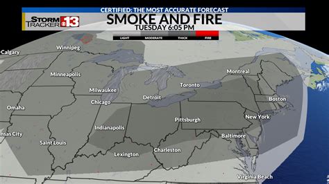 Smoke Leads To Air Quality Issues Tuesday Into Wednesday Wowk 13 News