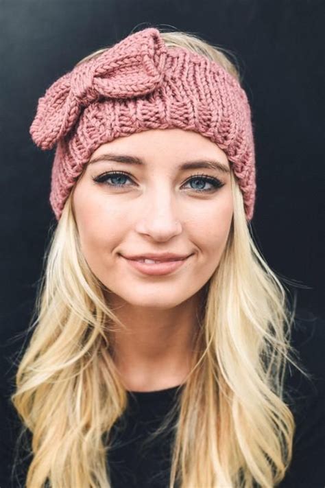 Bow Knit Headband | Knitted headband, Headbands, Winter headband outfit