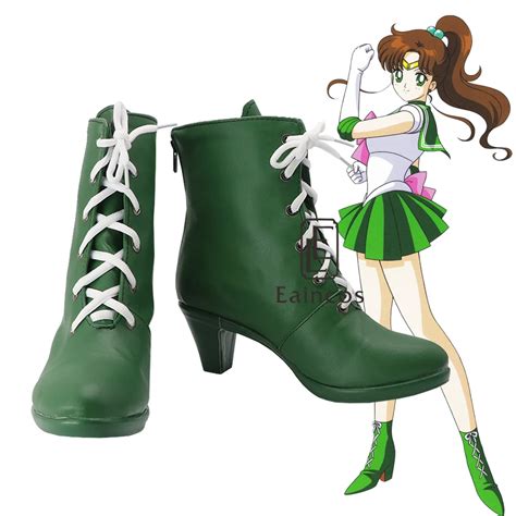 Buy Anime Sailor Moon Sailor Jupiter Green Cosplay Shoes Boots Customized Size