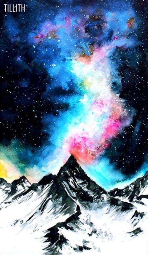 Acrylic Galaxy Painting Ideas Galaxy Painting Watercolor Art Art