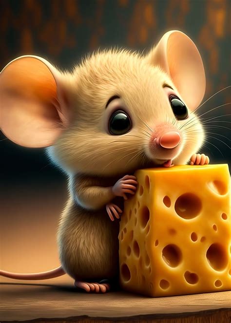 Mouse Eats Cheese Poster By Conna Burke Displate