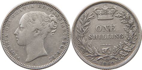Great Britain Shilling 1869 Victoria 1837 1901 Ss Ma Shops