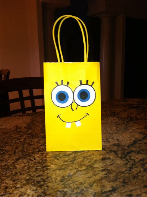 Spongebob Birthday Party Favor Bag Bob Esponja Fiesta Bob Esponja
