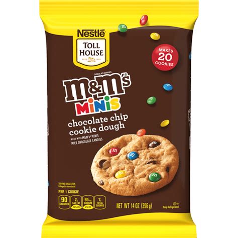 Nestle Toll House Mandms Minis Chocolate Chip Cookie Dough 14 Oz Pack