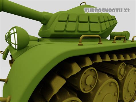 3d model tank cartoon vr ar low poly max obj 3ds fbx