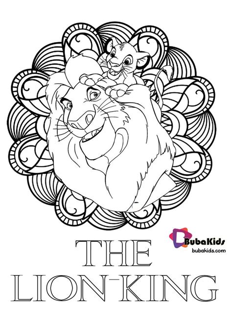 Download Mandala The Lion King Coloring Pages | Cartoon coloring ...